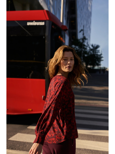 Moodo Бордо цветна риза Moodo