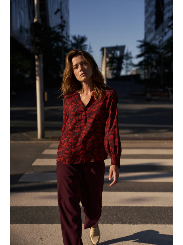 Moodo Бордо цветна риза Moodo