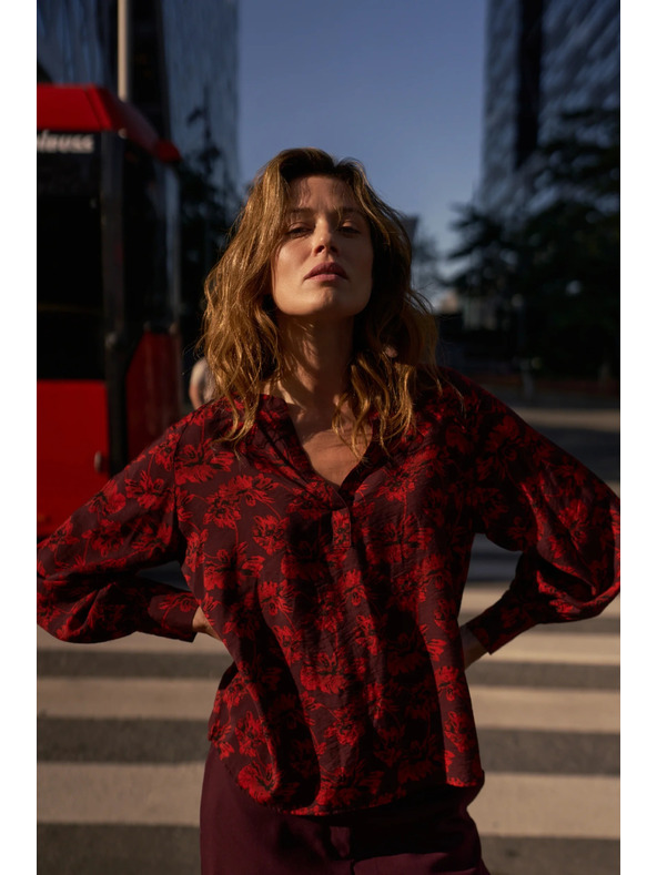 Moodo Бордо цветна риза Moodo