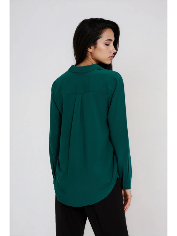 Moodo Зелена вискозна риза Moodo