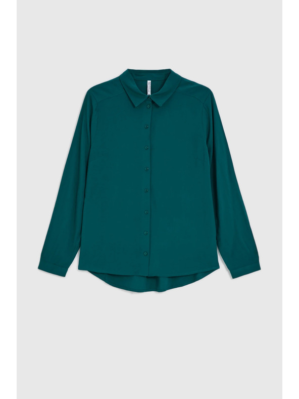 Moodo Зелена вискозна риза Moodo