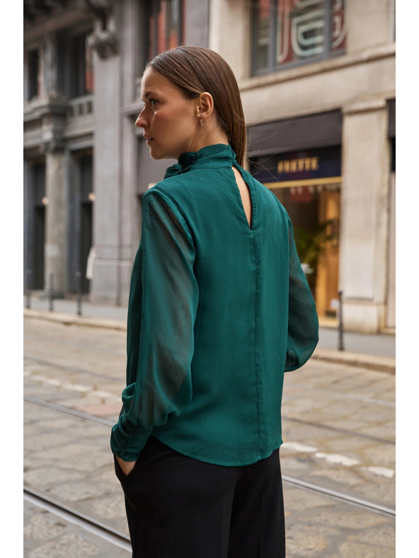 Moodo Зелена риза с цвете Moodo