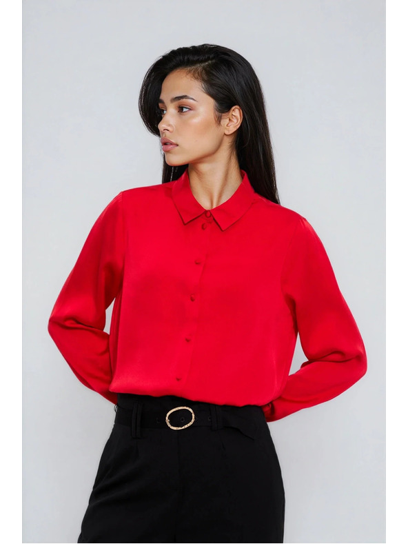 Moodo Гладка червена риза Moodo