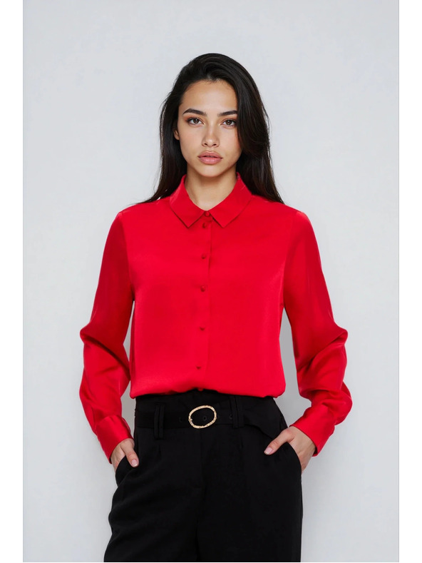 Moodo Гладка червена риза Moodo
