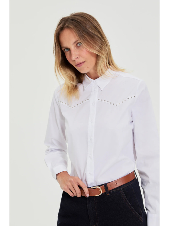 Moodo Гладка риза бяла Moodo