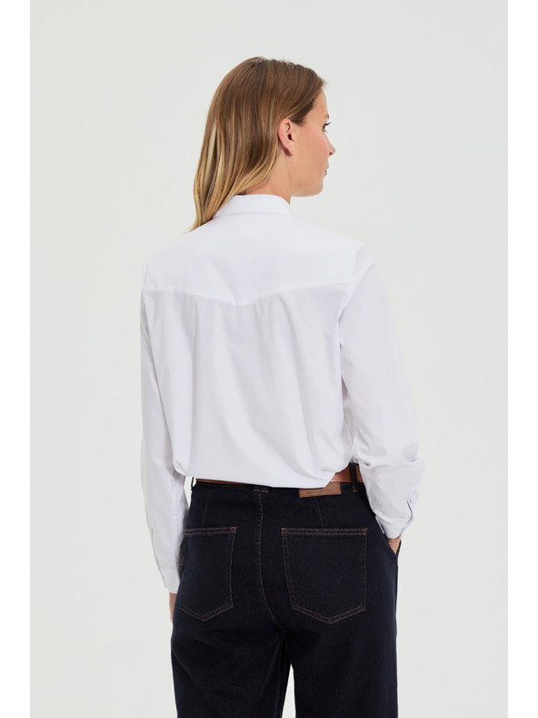 Moodo Гладка риза бяла Moodo