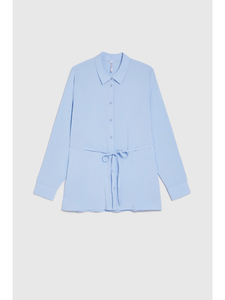 Moodo Светлосиня блуза с връзване Moodo