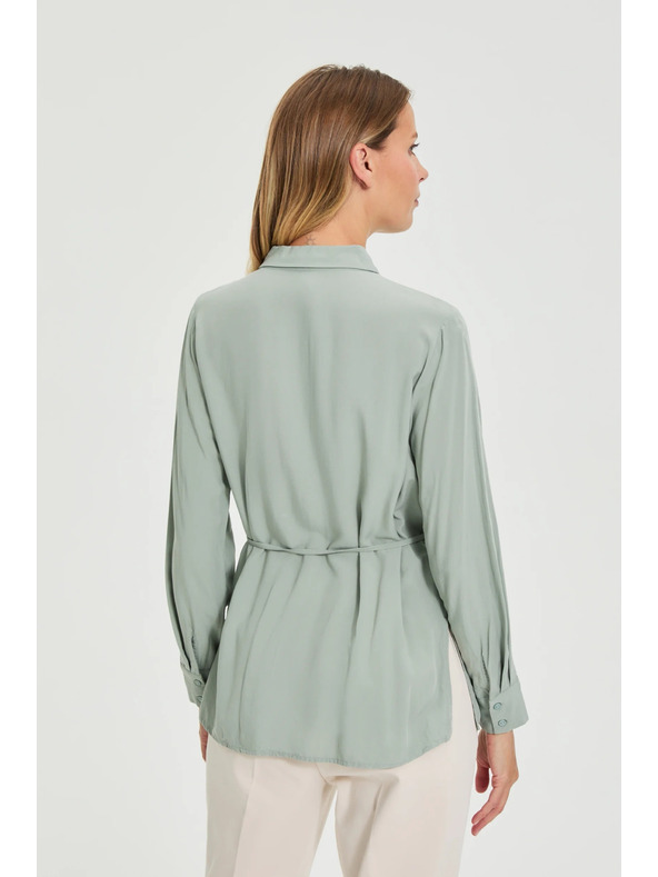 Moodo Оливена риза Moodo с връзване