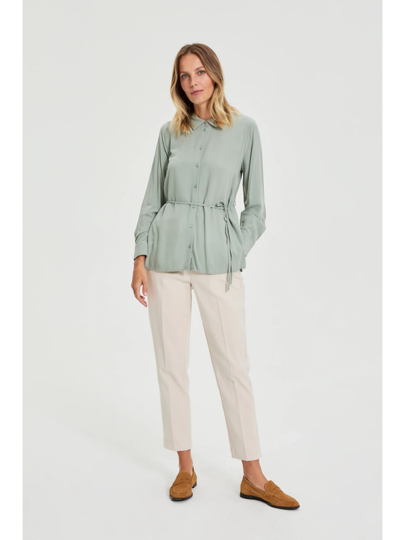 Moodo Оливена риза Moodo с връзване