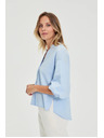 Moodo Светлосиня риза с набрани ръкави Moodo