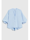 Moodo Светлосиня риза с набрани ръкави Moodo