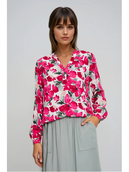 Moodo Щампована риза фуксия Moodo