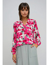 Moodo Щампована риза фуксия Moodo