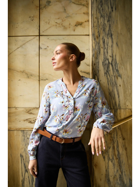 Moodo Светлосиня вискозна риза Moodo