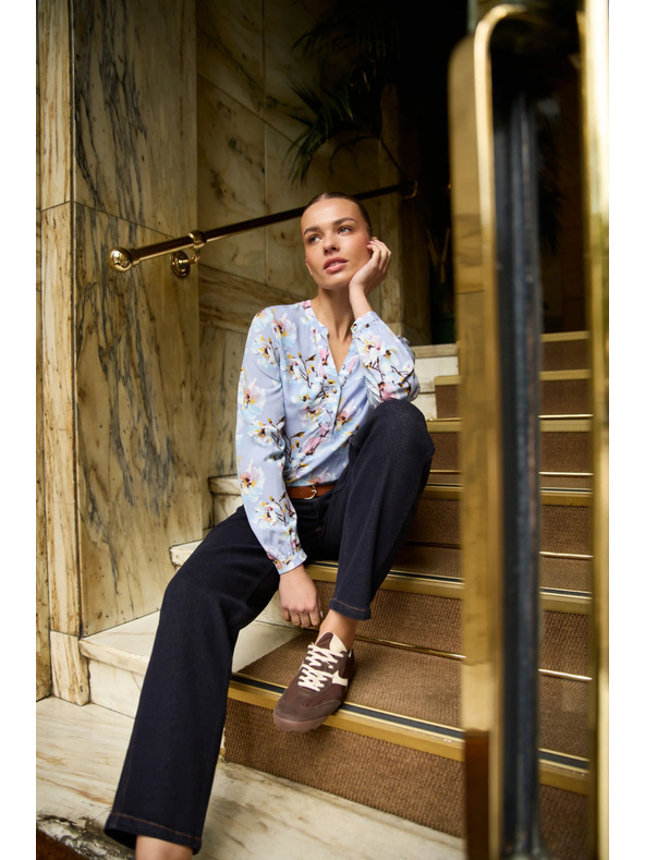 Moodo Светлосиня вискозна риза Moodo