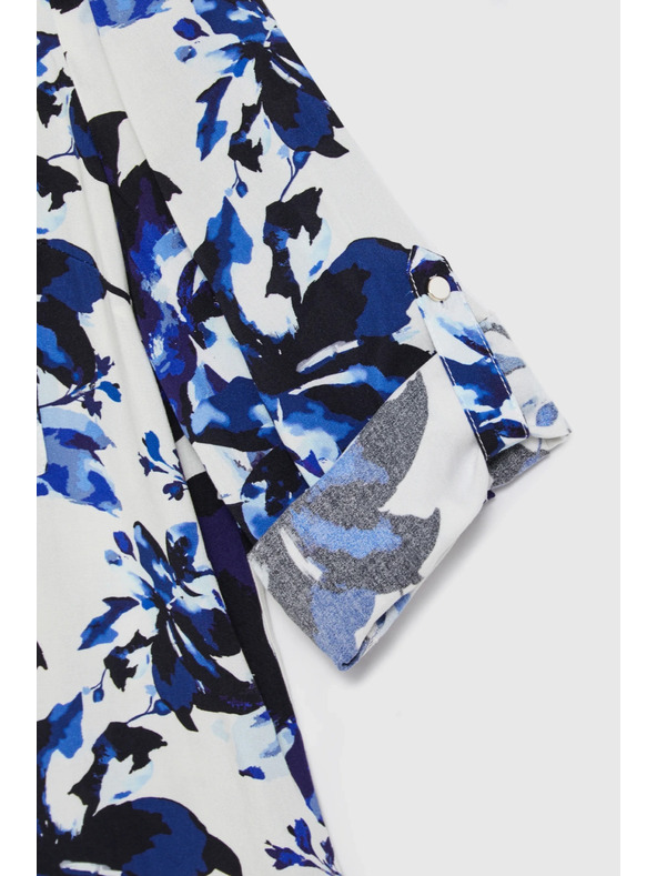 Moodo Бяла цветна риза Moodo