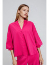 Moodo Фуксия риза с набрани ръкави Moodo