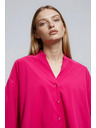 Moodo Фуксия риза с набрани ръкави Moodo