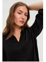 Moodo Черна вискозна риза Moodo