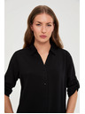 Moodo Черна вискозна риза Moodo
