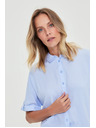 Moodo Светлосиня раирана риза Moodo