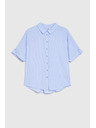 Moodo Светлосиня раирана риза Moodo