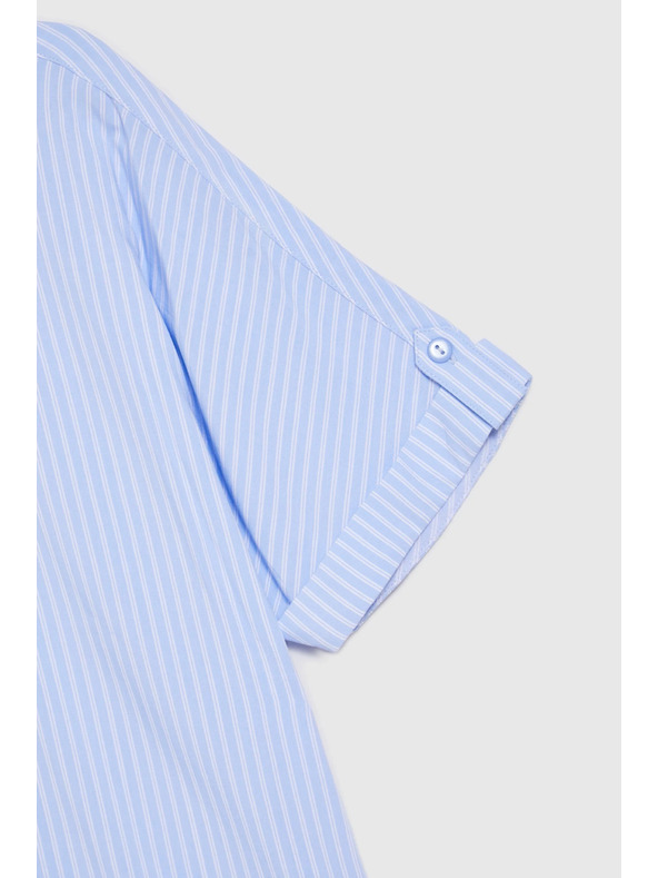 Moodo Светлосиня раирана риза Moodo