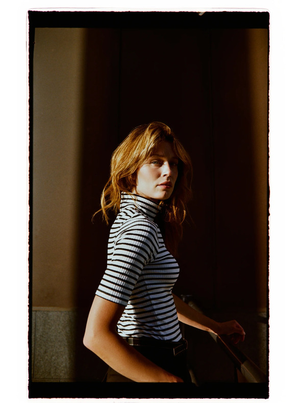 Moodo Тениска с яка на райета Moodo