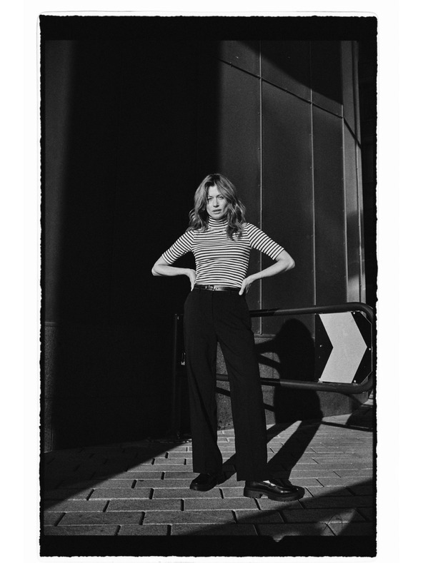 Moodo Тениска с яка на райета Moodo