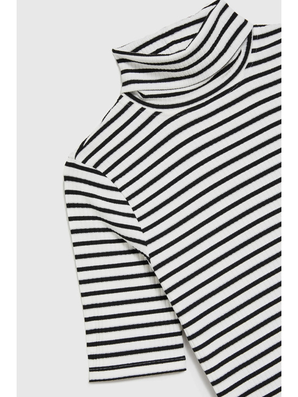 Moodo Тениска с яка на райета Moodo