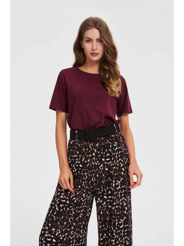 Moodo Гладка бордо тениска Moodo