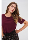 Moodo Гладка бордо тениска Moodo
