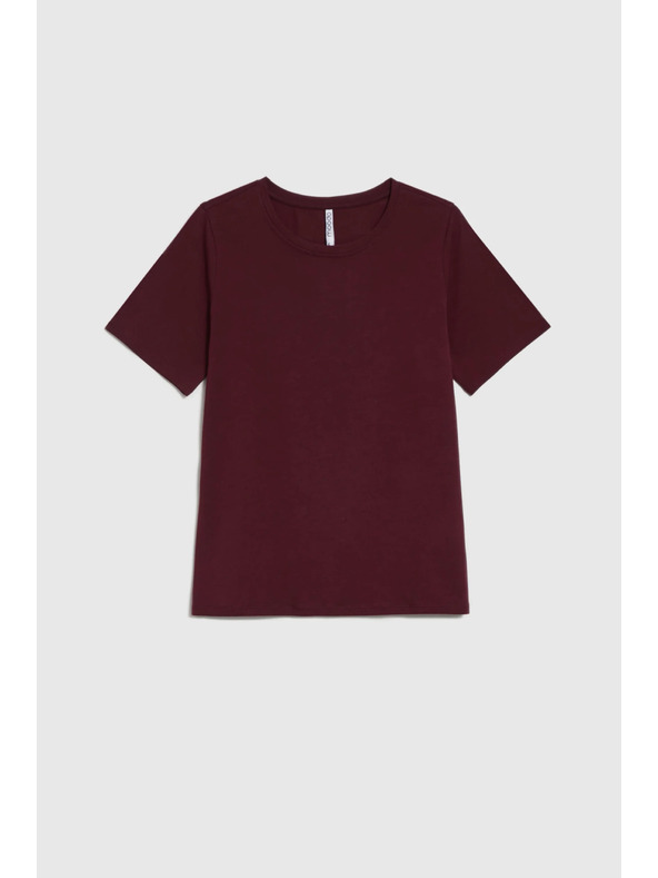 Moodo Гладка бордо тениска Moodo