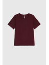 Moodo Гладка бордо тениска Moodo