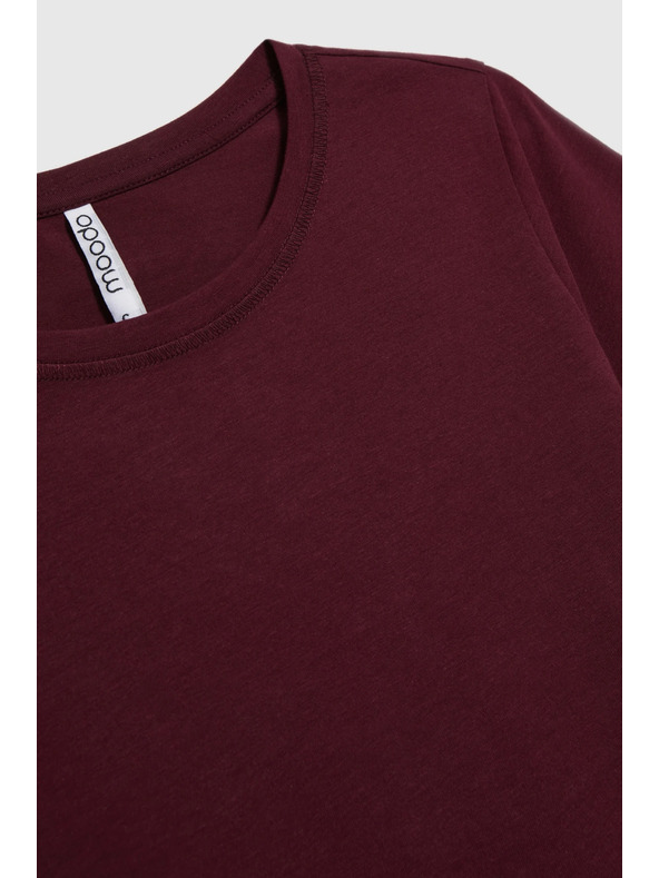 Moodo Гладка бордо тениска Moodo