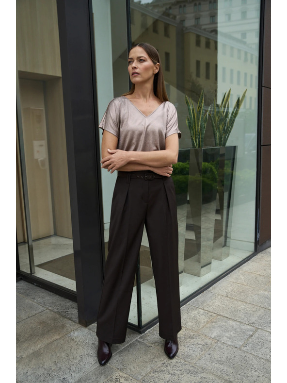 Moodo Блуза от брокатен материал розова Moodo