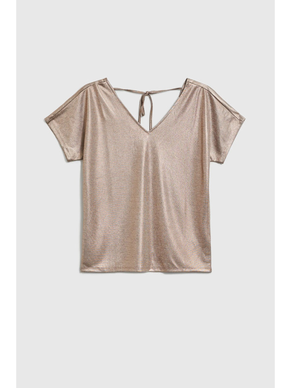 Moodo Блуза от брокатен материал розова Moodo