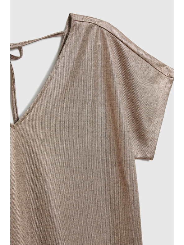 Moodo Блуза от брокатен материал розова Moodo