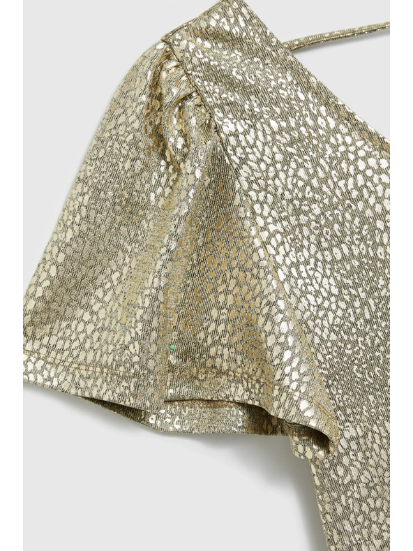 Moodo Блуза с обемни ръкави златна Moodo