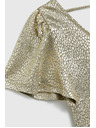 Moodo Блуза с обемни ръкави златна Moodo