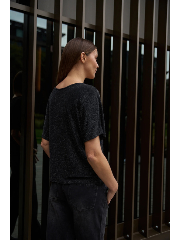 Moodo Блуза за носене по два начина черна Moodo