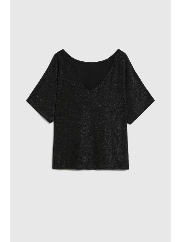 Moodo Блуза за носене по два начина черна Moodo