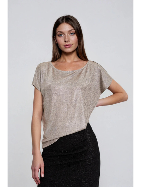 Moodo Лъскав топ сребрист Moodo