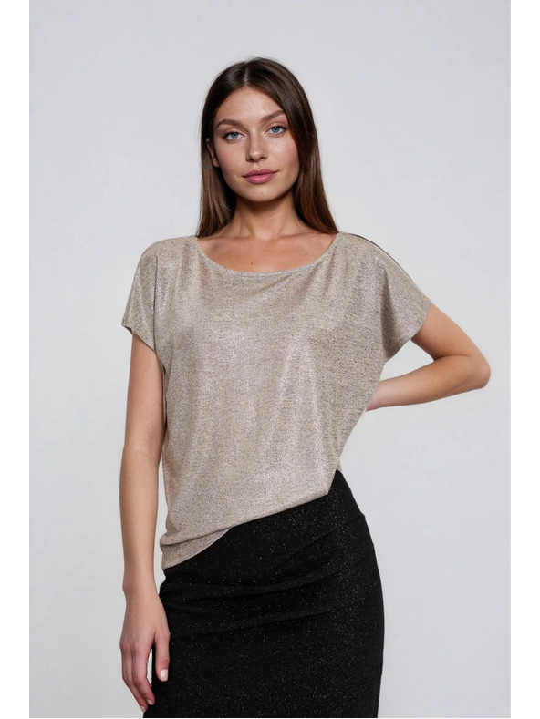 Moodo Лъскав топ сребрист Moodo