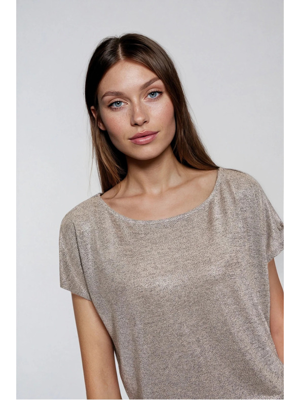 Moodo Лъскав топ сребрист Moodo