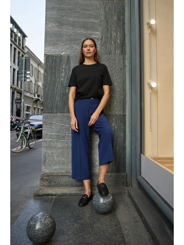 Moodo Черна тениска с мъниста Moodo