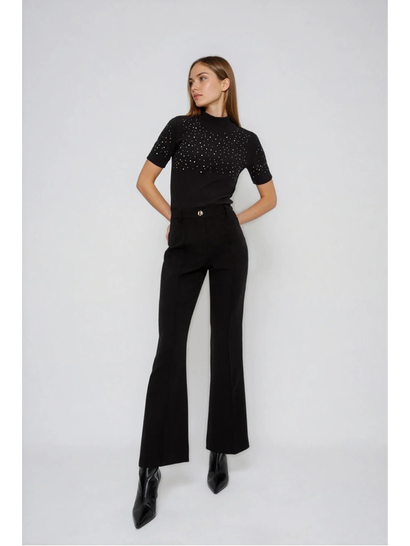 Moodo Черна тениска с къс ръкав Moodo