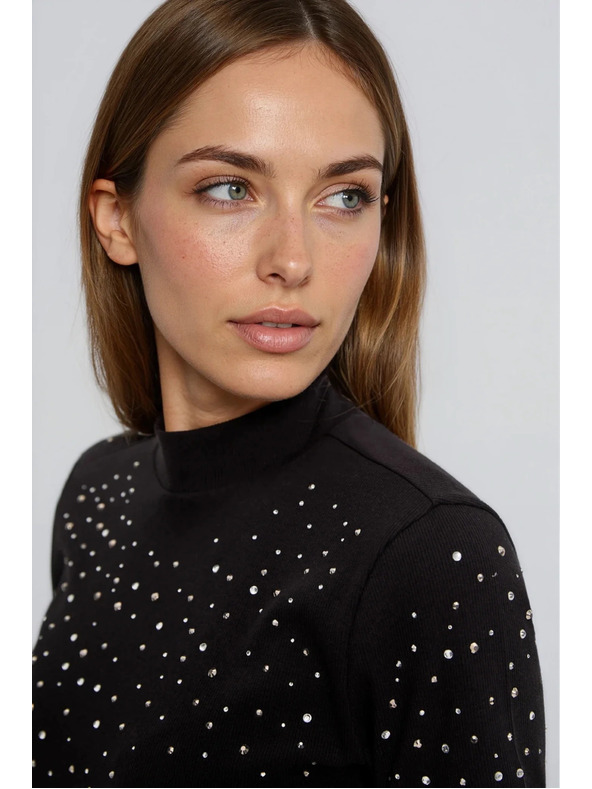 Moodo Черна тениска с къс ръкав Moodo