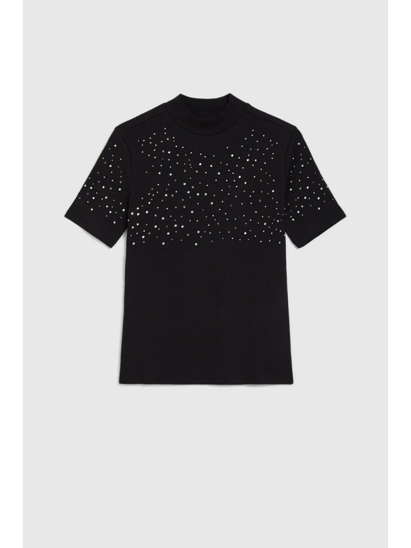 Moodo Черна тениска с къс ръкав Moodo