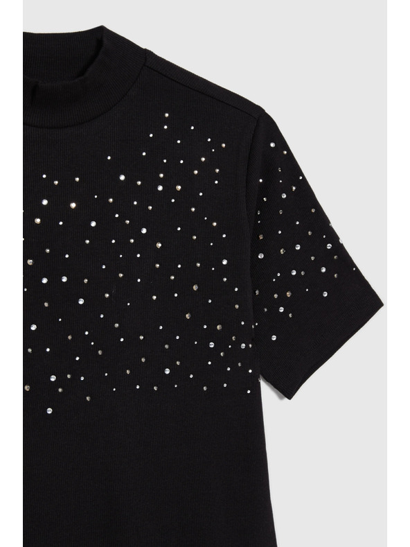 Moodo Черна тениска с къс ръкав Moodo